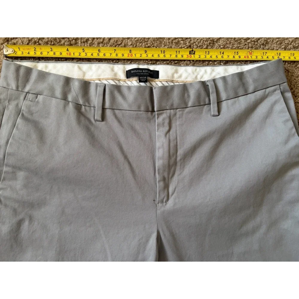 Banana Republic Chino Dress Pants Trousers Lightweight Gray Men's 36x34 JBHS